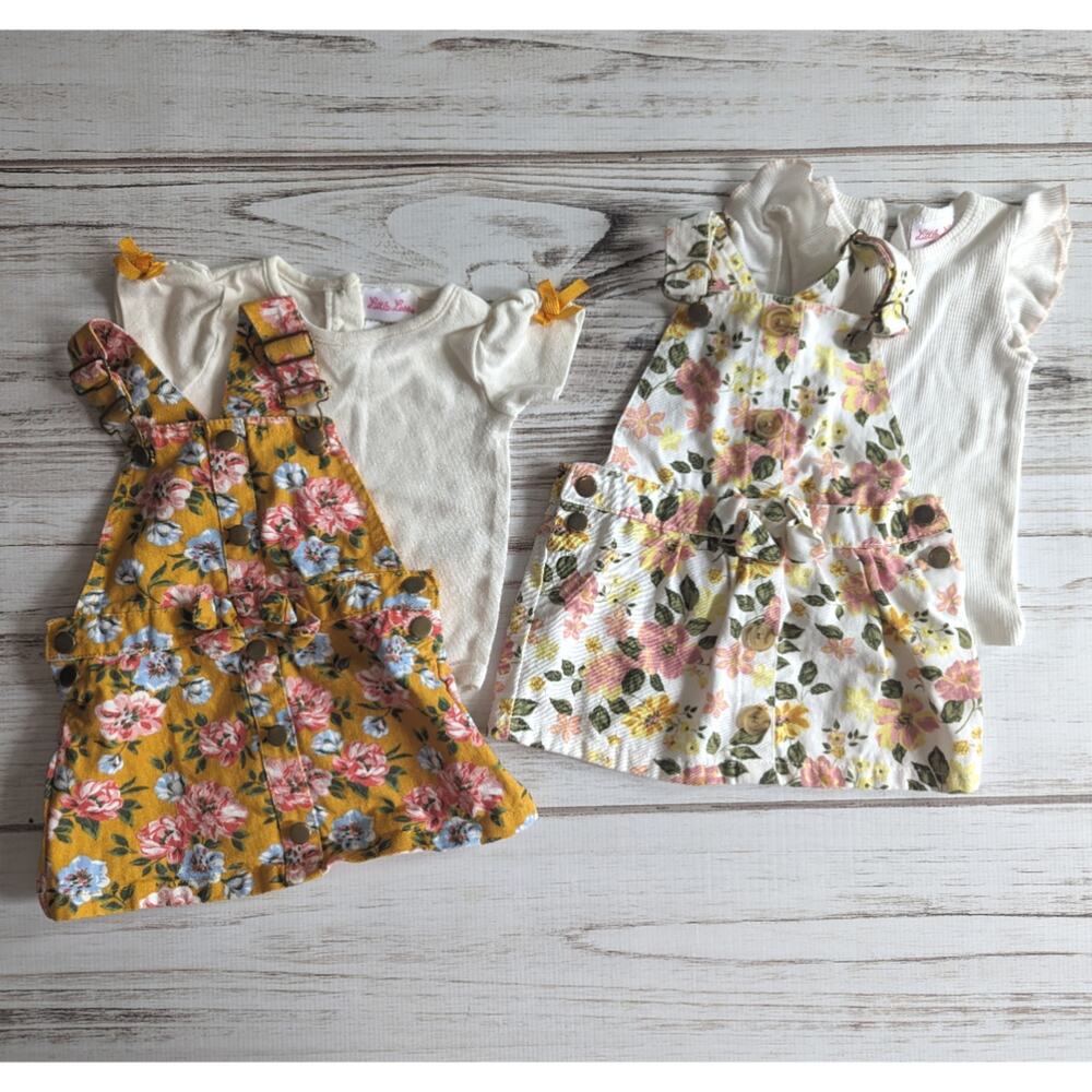 Little Lass Floral Overall Dress Outfit Bundle sz 18M - Picture 6 of 6
